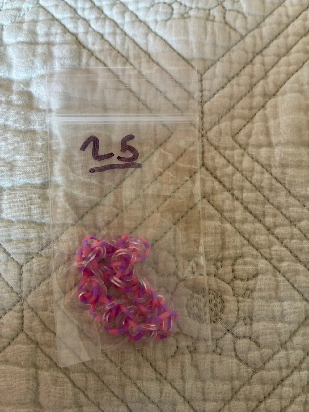 Pink & Purple Rubber Band Links - Pack of Small Links